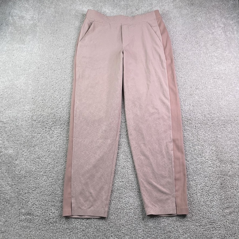 Athleta Pants Womens 6 Pink Brooklyn Textured‎ Ankle Pull On Athleisure Sporty